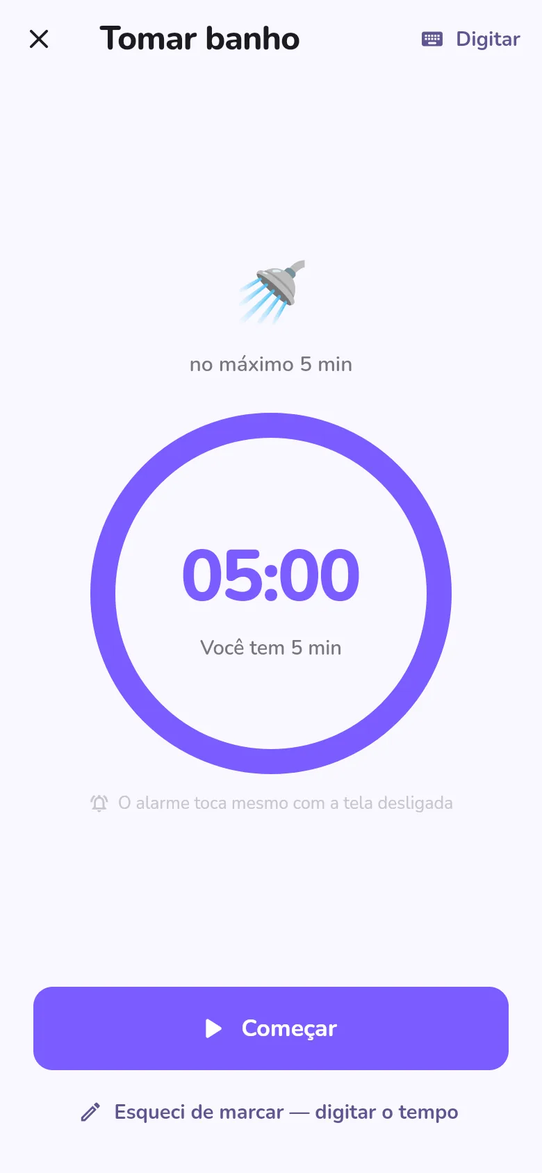 Cronômetro de tarefa